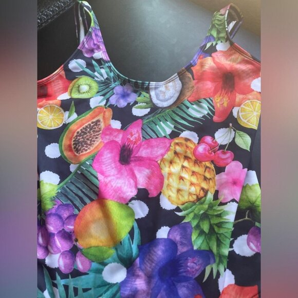 Colorful One-Piece Bathing Suit, Fruit One Piece Swimsuit for Women Swimwear - Picture 4 of 4